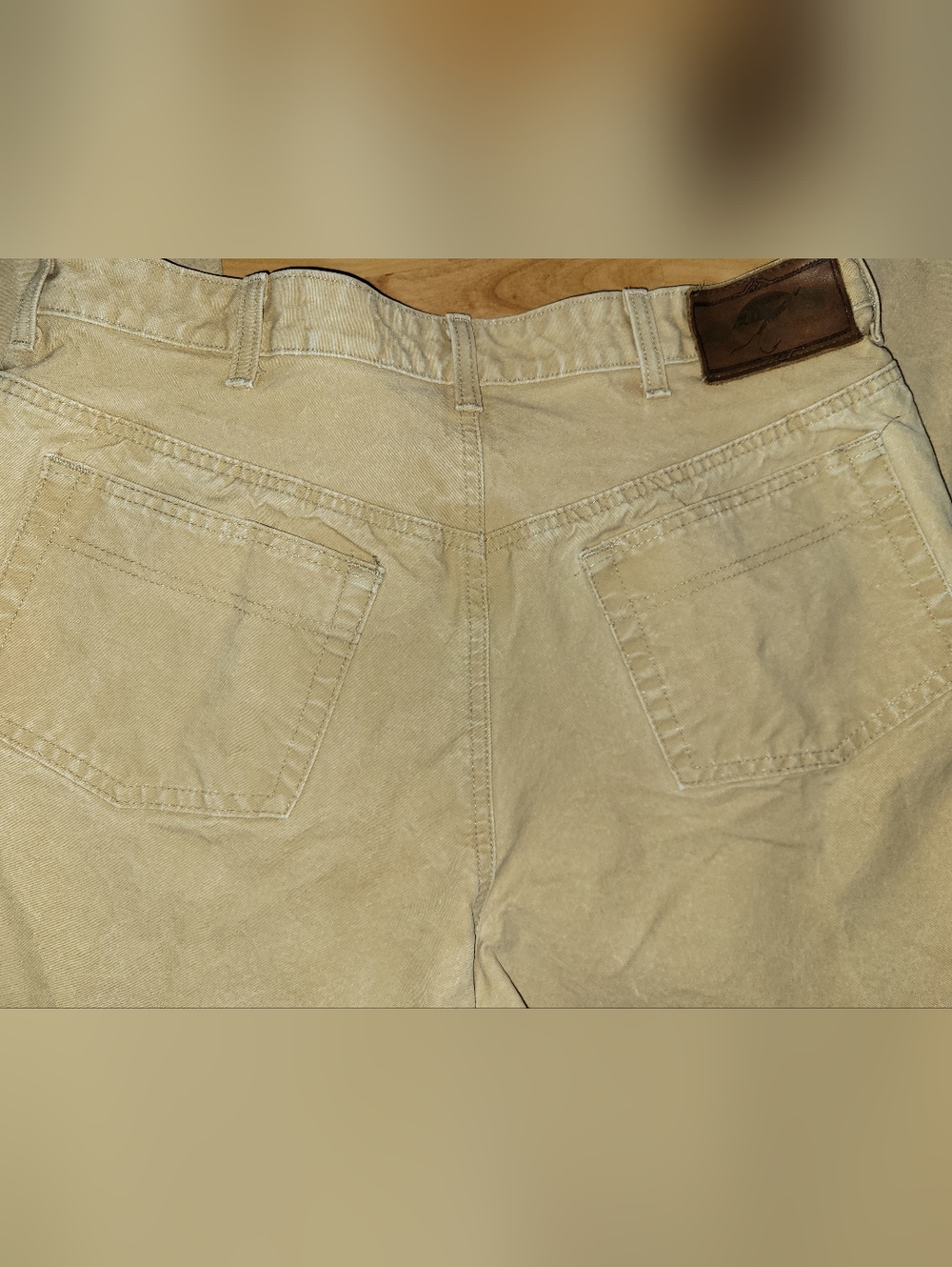 Orvis Beige Tan Chino Khaki Straight Leg Utility Pants, Size 34x32 / 34HX - Picture 8 of 11